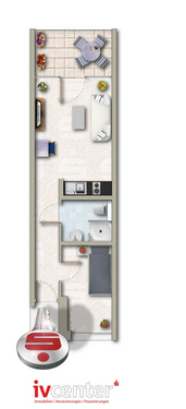 Foto - Wohnung zum Kaufen in Saarbrücken 130.000,00 € 35.44 m²