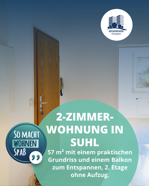 Foto - Wohnung zum Mieten in Suhl 300,00 € 57.7 m²