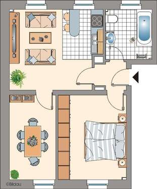 Foto - Wohnung zum Mieten in Gelsenkirchen 379,00 € 46.97 m²