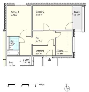 Foto - Wohnung zum Mieten in Bremen 442,00 € 64.82 m²