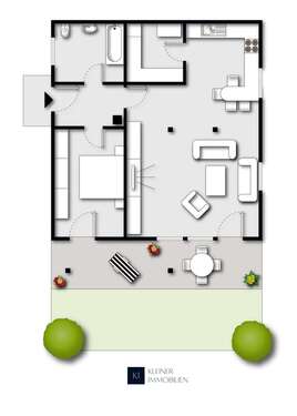 Foto - Wohnung zum Kaufen in Großschönach 115.000,00 € 63.76 m²