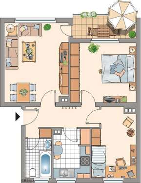 Foto - Wohnung zum Mieten in Remscheid 559,00 € 64.86 m²