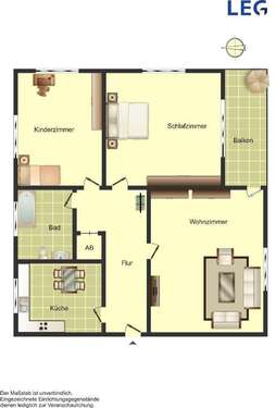 Foto - Wohnung zum Mieten in Ahlen 579,00 € 62.84 m²