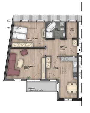 Foto - Wohnung zum Mieten in Anklam 657,60 € 82.2 m²