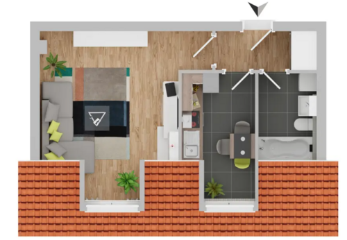 Foto - Wohnung zum Mieten in Güstrow 480,00 € 40 m²