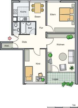 Foto - Wohnung zum Mieten in Kreuztal 374,29 € 75 m²