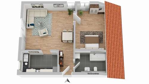Foto - Wohnung zum Mieten in Löchgau 924,00 € 62 m²