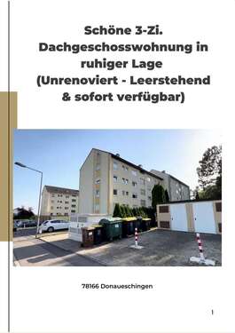Foto - Wohnung zum Kaufen in Donaueschingen 120.000,00 € 75.37 m²