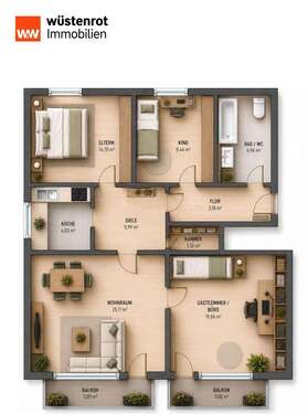 Foto - Wohnung zum Kaufen in Ismaning 639.000,00 € 101 m²