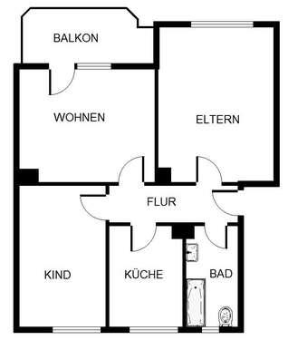 Foto - Wohnung zum Mieten in Gelsenkirchen 459,00 € 56.85 m²