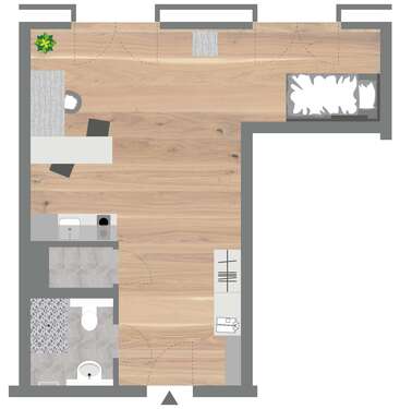 Foto - Wohnung zum Mieten in Münster 1.045,00 € 42.22 m²