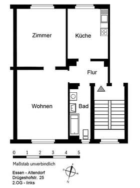 Foto - Wohnung zum Mieten in Essen 459,00 € 56.13 m²
