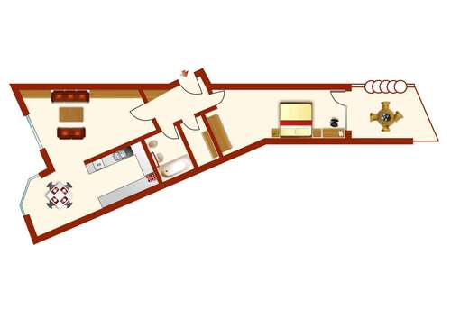 Foto - Wohnung zum Mieten in Karlsruhe 850,00 € 72.22 m²