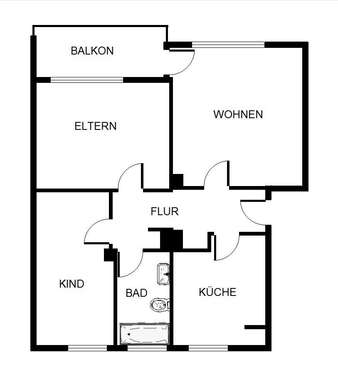 Foto - Wohnung zum Mieten in Gelsenkirchen 449,00 € 66.66 m²