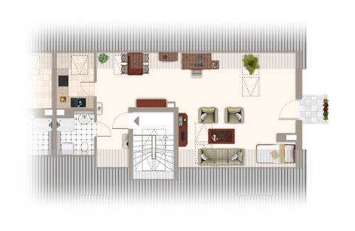 Foto - Wohnung zum Mieten in Borsdorf OT Panitzsch 455,00 € 47.87 m²