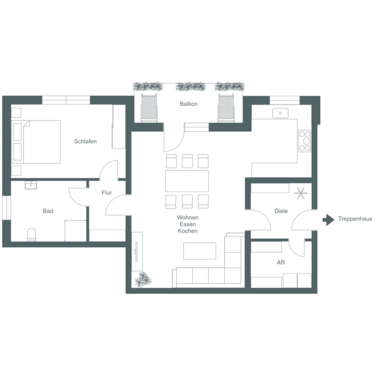 Foto - Wohnung zum Mieten in Kastellaun 900,00 € 78.5 m²