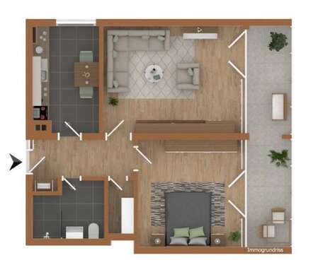 Foto - Wohnung zum Kaufen in Augsburg 199.000,00 € 57 m²