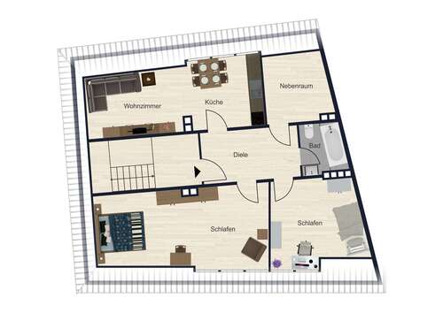 Foto - Wohnung zum Kaufen in Hildesheim 119.000,00 € 55 m²