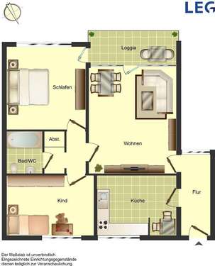 Foto - Wohnung zum Mieten in Osnabrück 649,00 € 72.18 m²