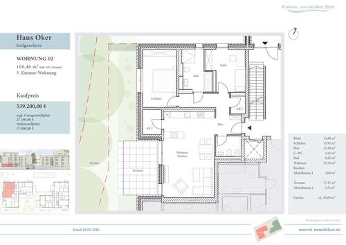Foto - Wohnung zum Kaufen in Wolfenbüttel 539.200,00 € 100.4 m²