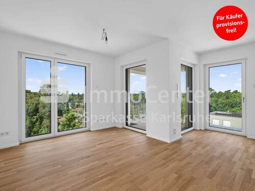 Foto - Wohnung zum Kaufen in Karlsruhe Waldstadt 379.500,00 € 52.5 m²