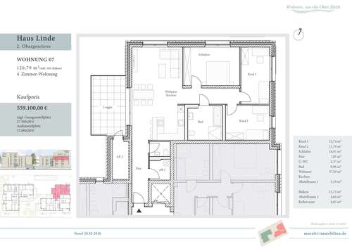 Foto - Wohnung zum Kaufen in Wolfenbüttel 559.100,00 € 120.79 m²