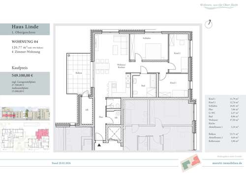 Foto - Wohnung zum Kaufen in Wolfenbüttel 549.100,00 € 120.77 m²