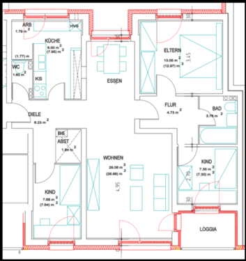 Foto - Wohnung zum Mieten in Berlin 1.092,63 € 87.41 m²