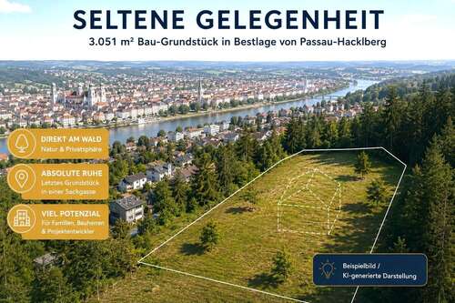 Foto - Grundstück zu verkaufen in Passau Hacklberg 390.000,00 € 3051 m²
