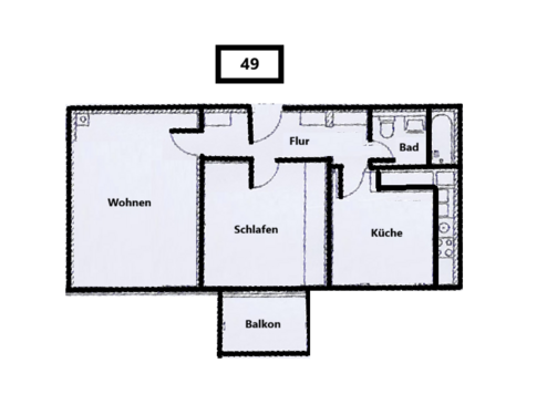 Foto - Wohnung zum Mieten in Ingolstadt 635,00 € 55 m²