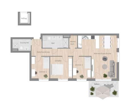 Foto - Wohnung zum Mieten in Besigheim 1.495,00 € 102.49 m²