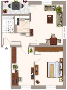 Foto - Wohnung zum Mieten in Mönchengladbach 519,00 € 51.78 m²