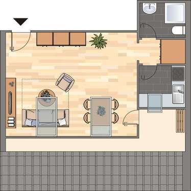 Foto - Wohnung zum Mieten in Delmenhorst 429,00 € 33.74 m²