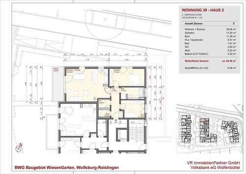 Foto - Wohnung zum Kaufen in Wolfsburg 345.000,00 € 94.4 m²