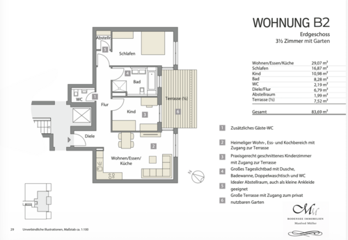 Foto - Wohnung zum Kaufen in Eriskirch 558.500,00 € 83.69 m²
