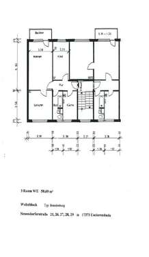 Foto - Wohnung zum Mieten in Ueckermünde 383,00 € 58.69 m²
