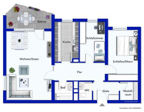 Foto - Wohnung zum Kaufen in Heppenheim 210.000,00 € 89.9 m²