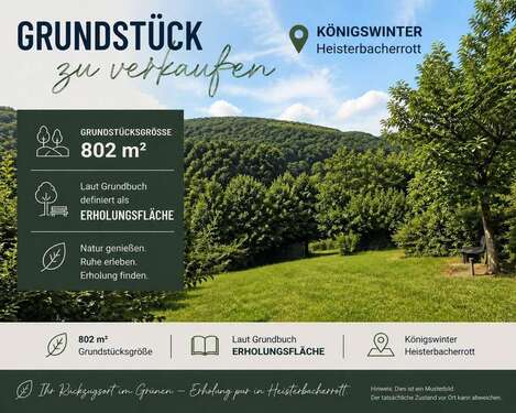 Foto - Grundstück zu verkaufen in Königswinter Heisterbacherrott 99.000,00 € 802 m²