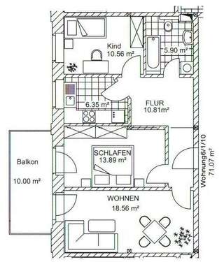 Foto - Wohnung zum Mieten in Leipzig 639,00 € 71 m²