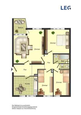 Foto - Wohnung zum Mieten in Köln 1.129,00 € 85.56 m²
