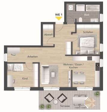 Foto - Wohnung zum Mieten in Erlangen 1.720,00 € 90 m²