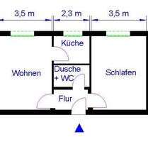Wohnung zum Mieten in Magdeburg 263,59 € 41.84 m²