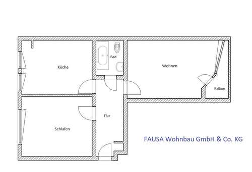 Foto - Wohnung zum Mieten in Bonn 695,00 € 65 m²