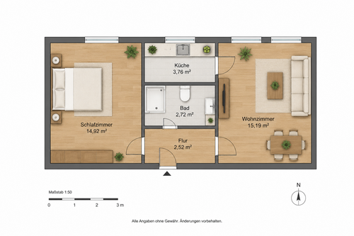 Foto - Wohnung zum Mieten in Heiligenhafen 465,00 € 39.68 m²
