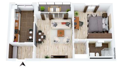 Foto - Wohnung zum Mieten in Hagen 303,15 € 58 m²
