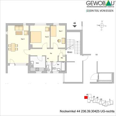 Foto - Wohnung zum Mieten in Essen 596,00 € 76 m²