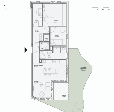 Foto - Wohnung zum Kaufen in Dossenheim 569.000,00 € 86.9 m²