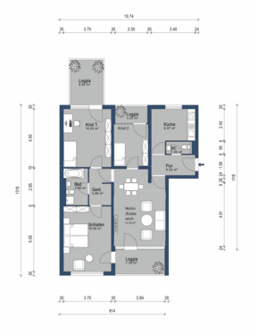 Foto - Wohnung zum Kaufen in Puchheim 405.522,00 € 104.19 m²