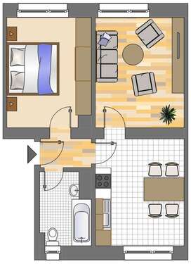 Foto - Wohnung zum Mieten in Dortmund 189,45 € 49.14 m²