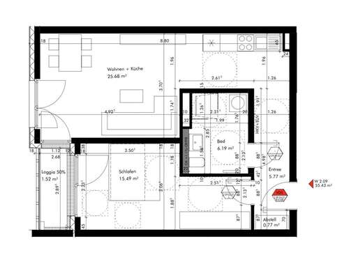 Foto - Wohnung zum Mieten in München 1.670,00 € 55 m²